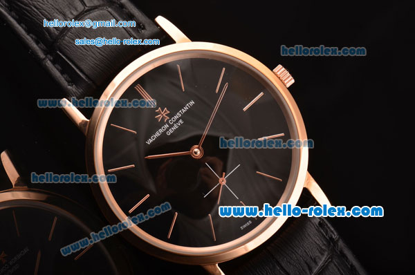 Vacheron Constantin Patrimony Automatic Rose Gold Case with Black Dial - Click Image to Close